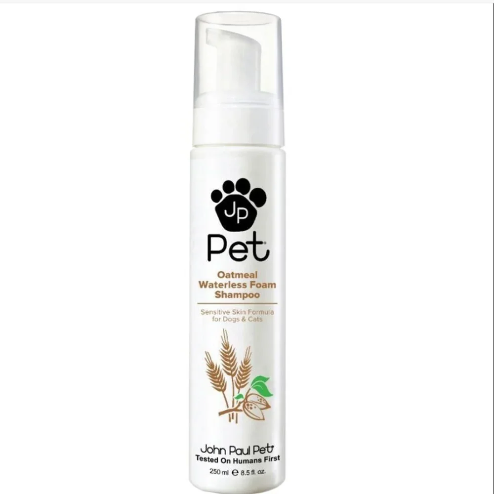 John Paul Pet Oatmeal Waterless Foam Pet Shampoo, 8.5-fl oz bottle...NEW